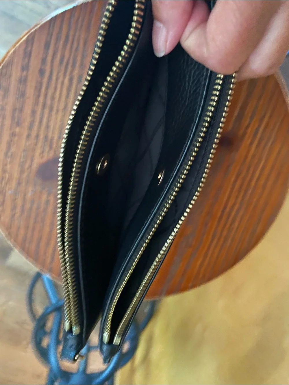 Michael Kors Black Pebbled Leather Clutch